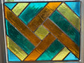 Tableau caramel et vert