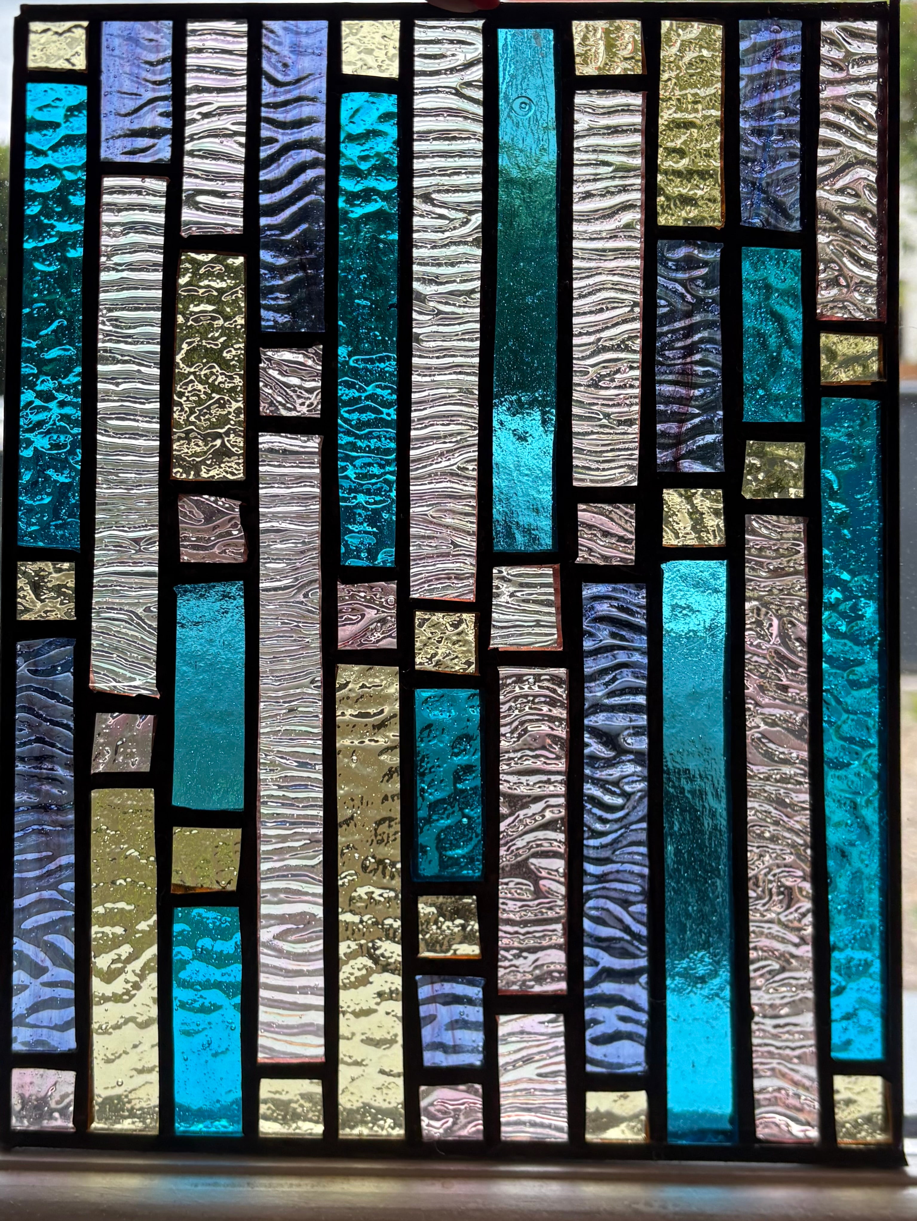 Tableau bleu et doré